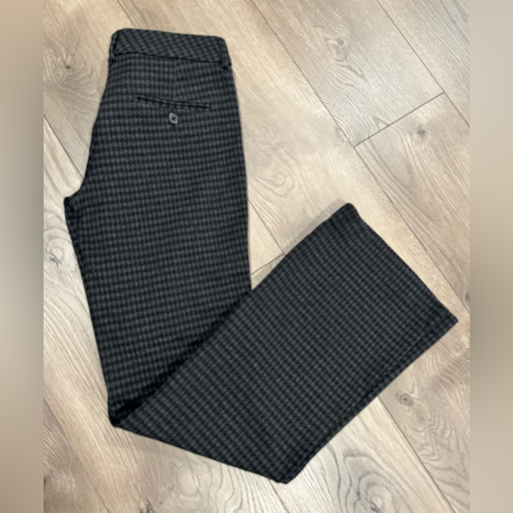 Express Editor Stylish Black and Gray Houndstooth Pants